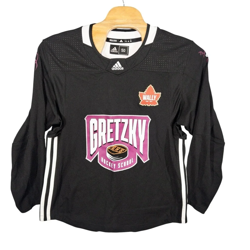 Adidas Wayne Gretzky Hockey School Jersey Mens 50 Fight Strap NHL #99 LA‎ Kings